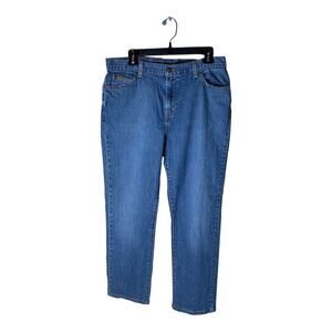 Eddie Bauer Jeans Women's Size 14 Regular Straight Leg Stretch Medium Wash Denim